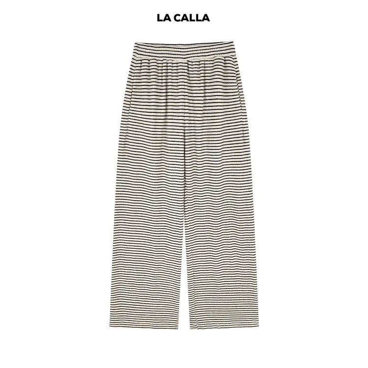 LA CALLA条纹裤日系极简舒适休闲裤L52-1791