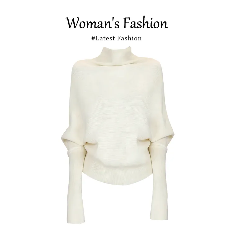 parkyeon设计感蝙蝠袖长袖斗篷毛衣女秋冬可外穿内搭收腰针织衫