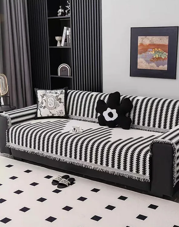 【麦穗滴塑款90】雪尼尔四季通用网红2025新款防滑沙发垫