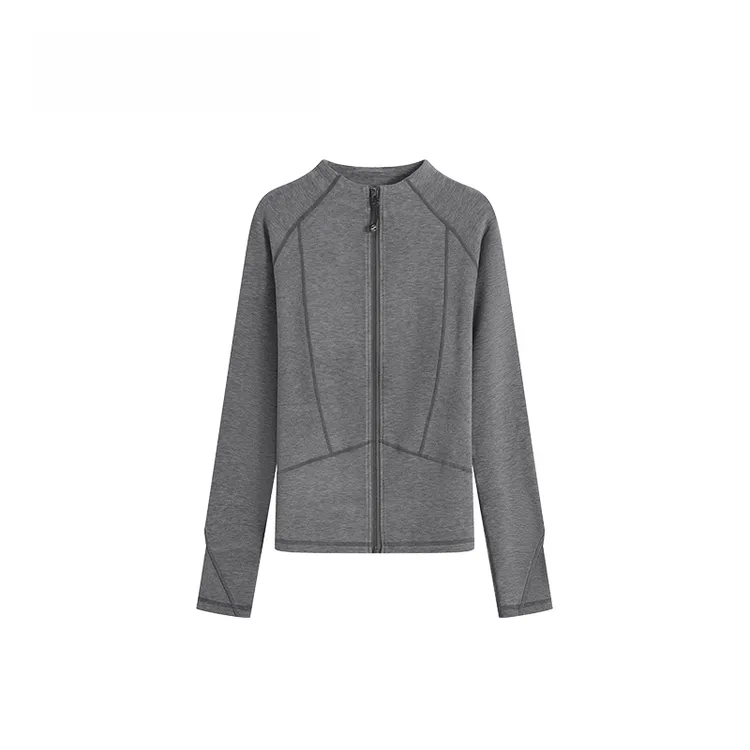 【YUXI】 冬季保暖修身外套打底叠穿半高领拉链开衫运动休闲1551