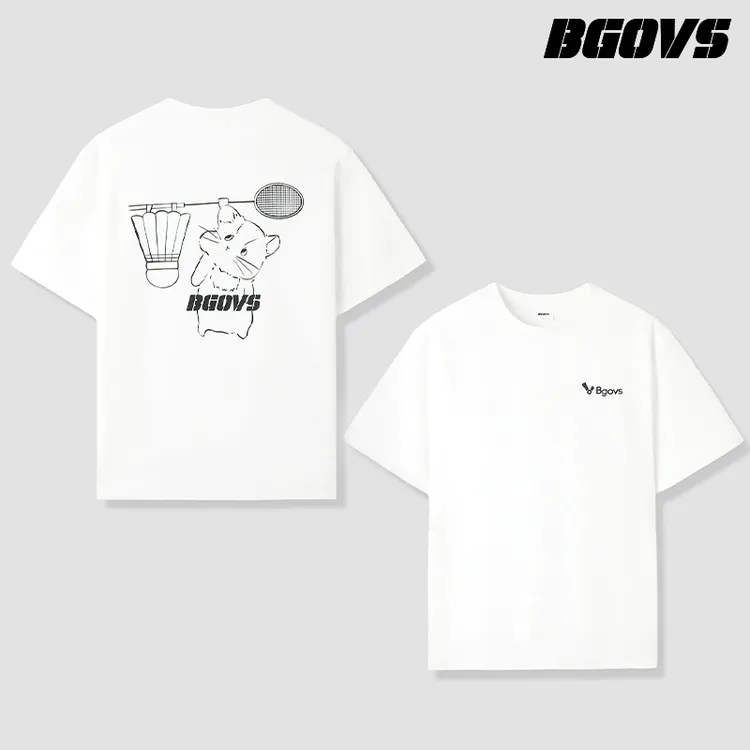 BGOVS韩国2025春夏新品羽毛球服男女同款速干运动吸汗短袖正品1