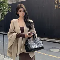 MMM entry lux优雅贵气美人羊绒披肩外套女春秋气质斗篷空调披肩