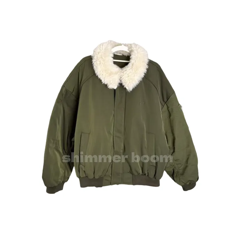shimmer boom防风宽松型翻领棉衣飞行员羽绒服户外常规款美式