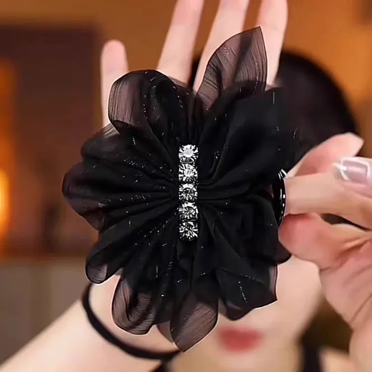 法式浪漫感气质鲨鱼夹八公分时尚百抓夹 后脑勺盘发夹子头饰发卡