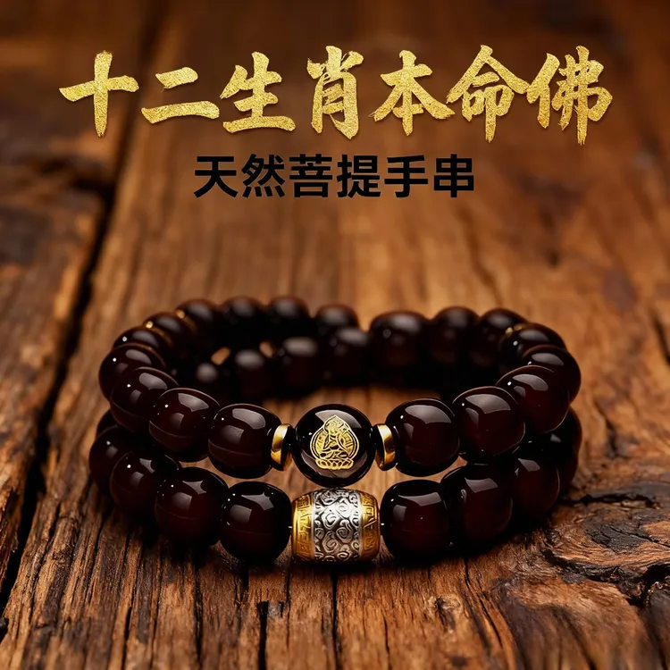 泰山菩提十年溏心老料双圈菩提菩提根男女款香灰双圈菩提手串