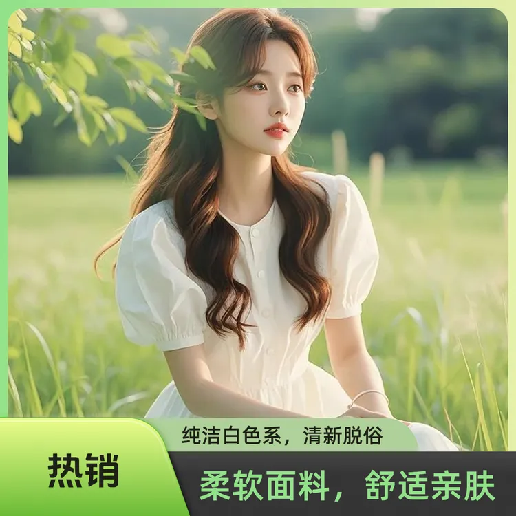 2025娃娃领连衣裙女夏轻奢高级感气质绝美女神范名