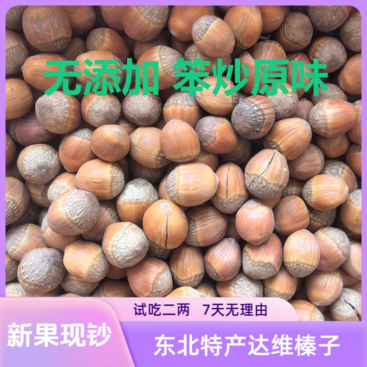 东北特产薄皮达维榛子铁锅笨炒原味干果坚果休闲零食无添加