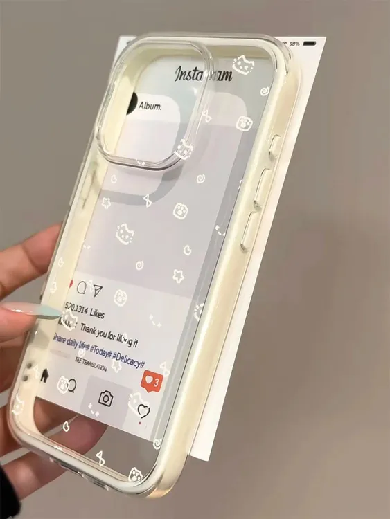 线条小猫标记适用苹果17/16plus二合一手机壳14/13promax防摔大孔