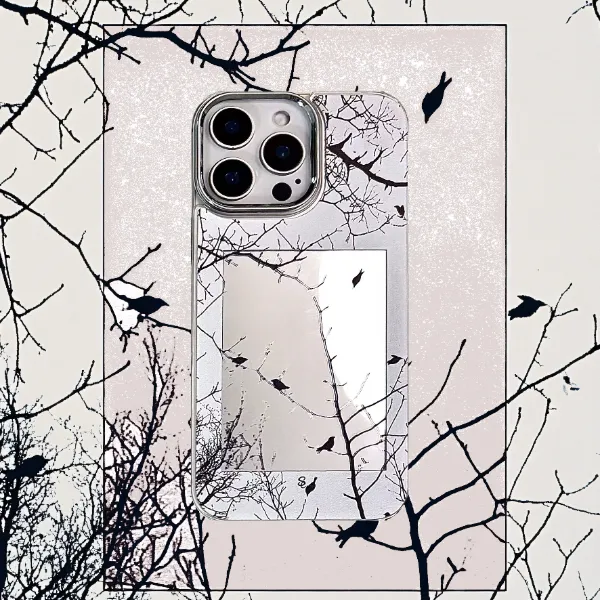 枝鸟·适用苹果16pro小米15iphone16华为mate70原创高级镜面手机壳