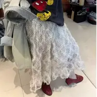 루루가−（波点纱纱裙）韩国东大门春季新款韩系小众复古波点百搭半身裙
