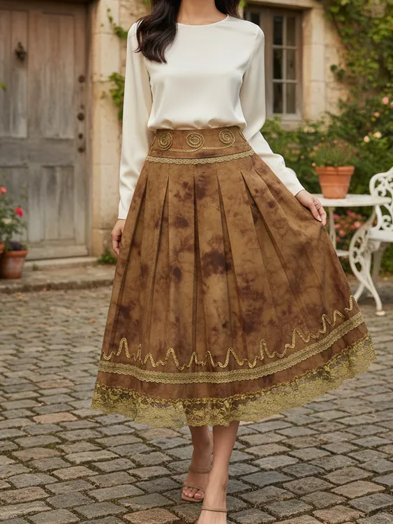 欧美复古废土风裙半身裙