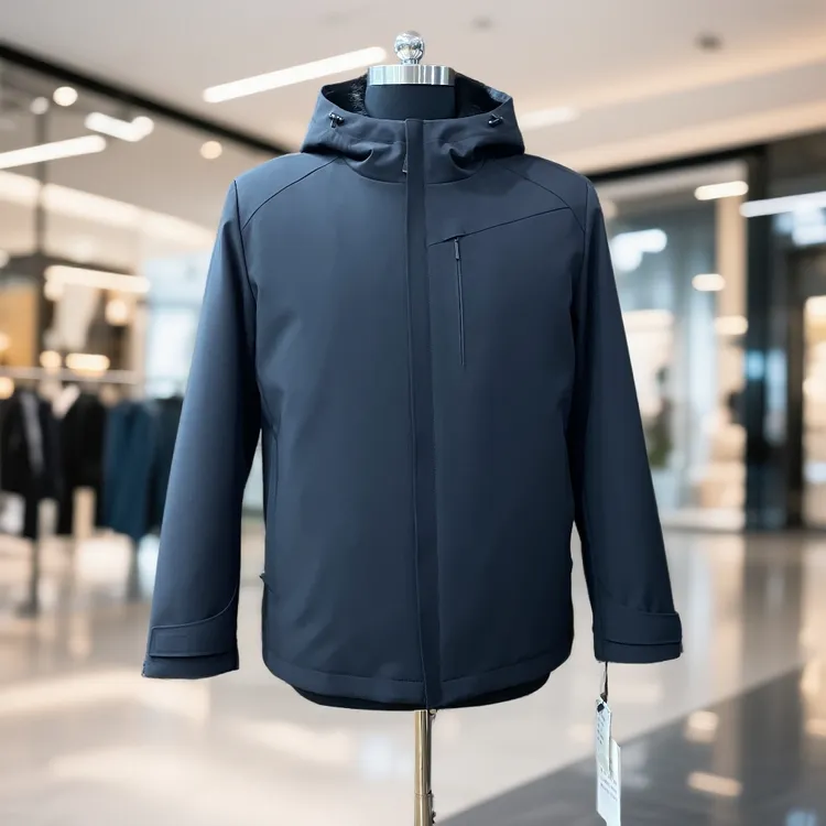 《HANGE》77035男士貂胆连帽休闲商务短款外套活里活面