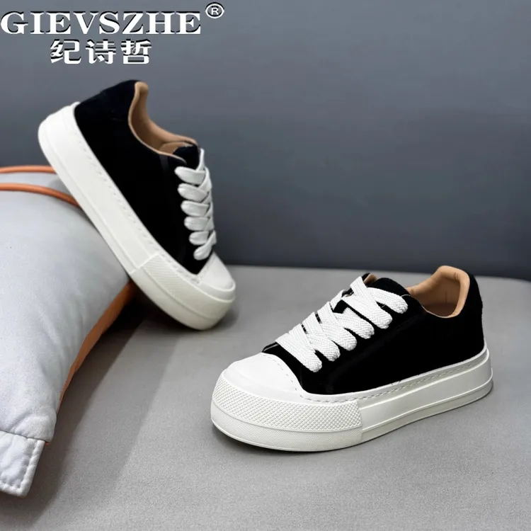 纪诗哲男鞋时尚百搭简约运动鞋子男款潮流轻奢休闲鞋舒适厚底板鞋