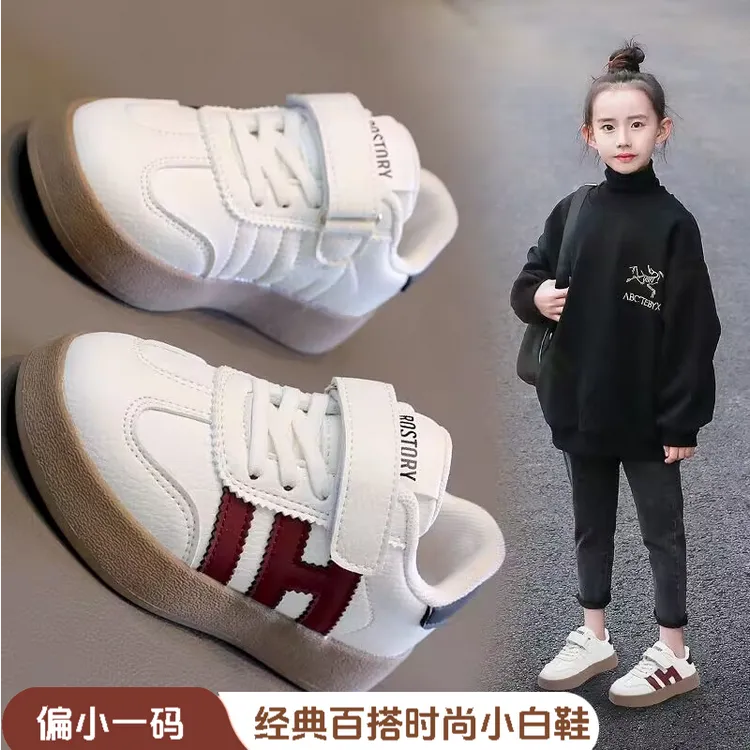 ABC儿童小白鞋女童鞋板鞋2025春秋新款时尚运动鞋中大童德训鞋潮