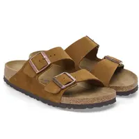 Birkenstock 经典平底勃肯鞋凉鞋麂皮露趾拖鞋