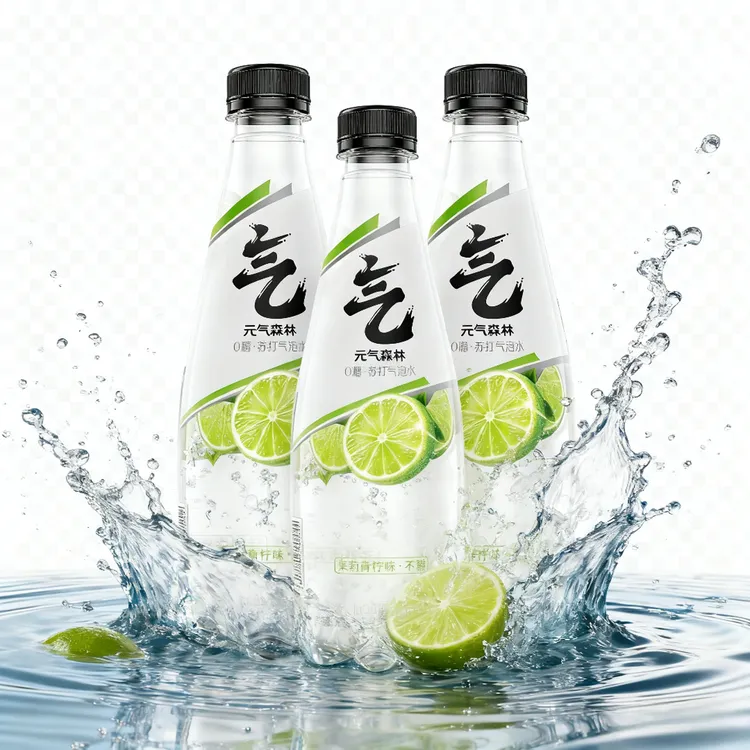 【新日期】元气森林苏打气泡水 茉莉青柠味500ml*5瓶 0糖0脂0卡红豆