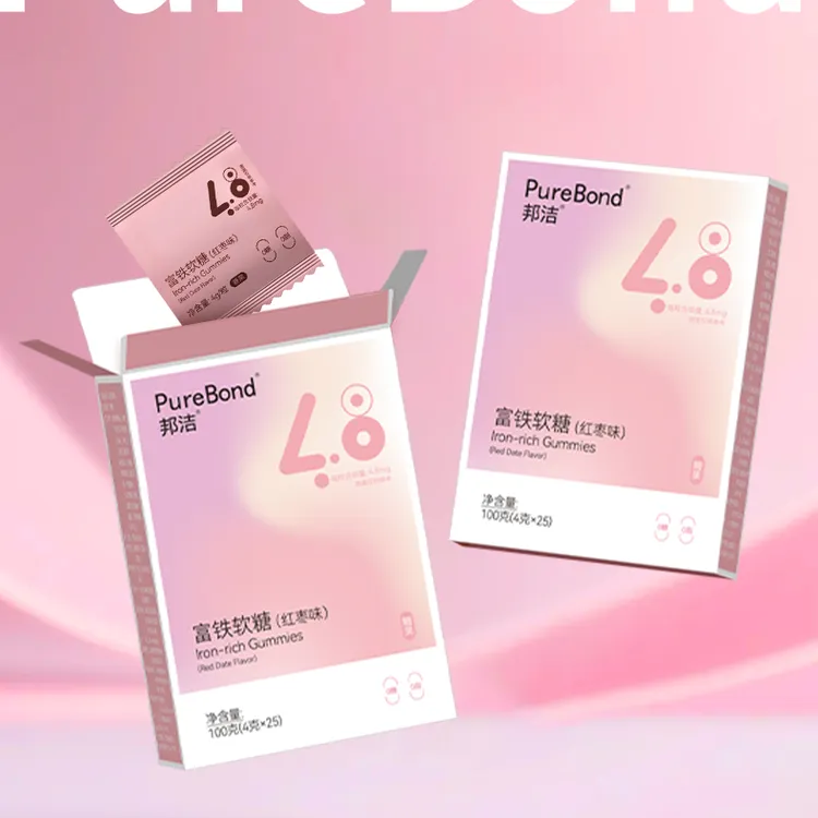 邦洁红枣富铁软糖女生姨妈营养每颗含铁4.8mg健康必备元气小零食