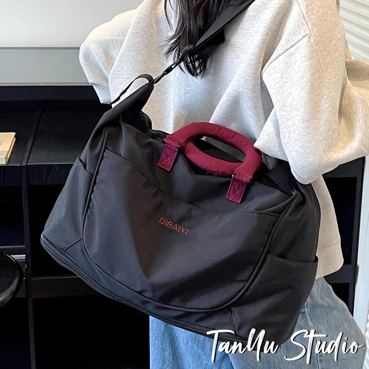 探屿旅行包大容量外出健身运动手提提包收纳袋轻便短途行李包包女