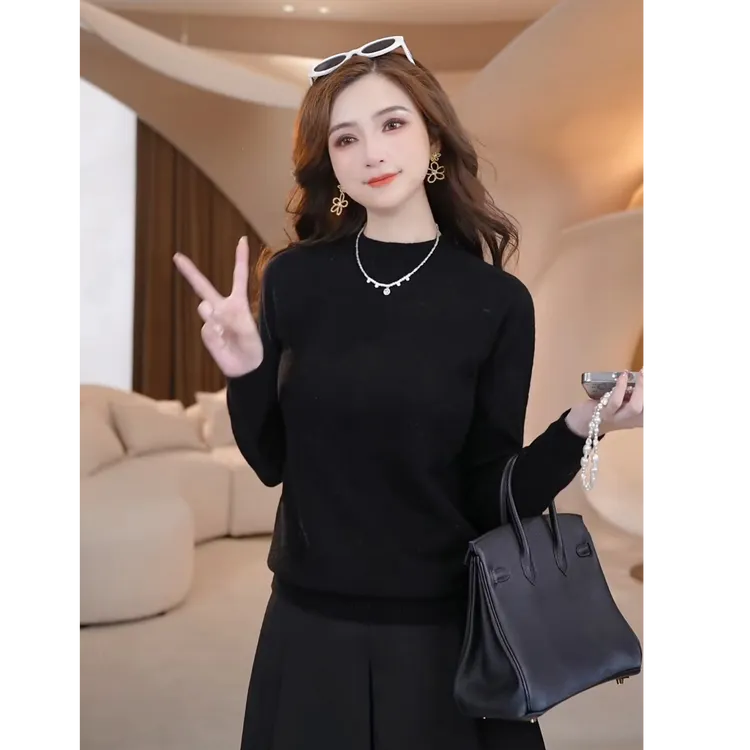 COCO BECCI【云感打底】100%绵羊毛舒适百搭温柔针织衫CFXYC331125