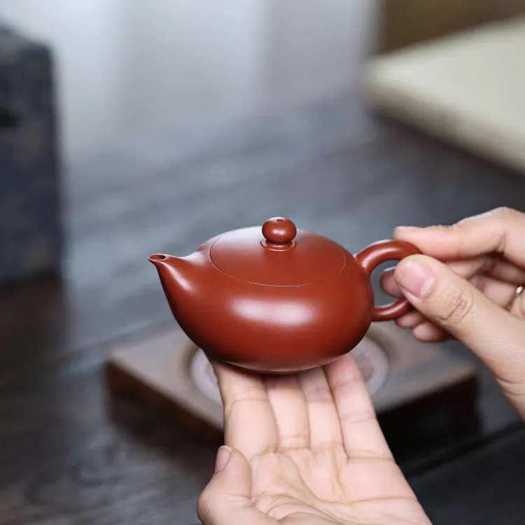 宜兴原矿真品纯手工紫砂壶优质朱泥大红袍凤雏壶小容量泡茶小品壶