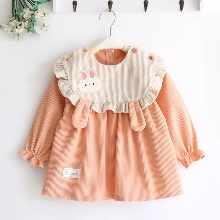 宝宝罩衣冬季新款外穿灯芯绒罩衫防水婴幼儿防脏围裙倒穿衣