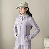 燕苹新秋款连帽修身显瘦零感无压软糯轻薄莫代尔砂洗外套DWJ6106