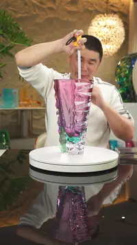 【闪购商品】摆件福利金红蓝切面花瓶