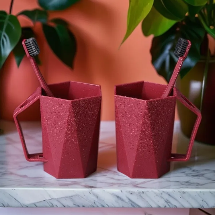 结婚必备酒店结婚牙刷杯套装彩盒装家用红色洗漱杯情侣喜庆中国风