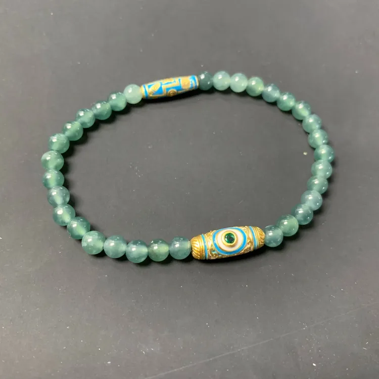 天然A货翡翠冰透DIY手工创意单圈小手串一条多样性发货