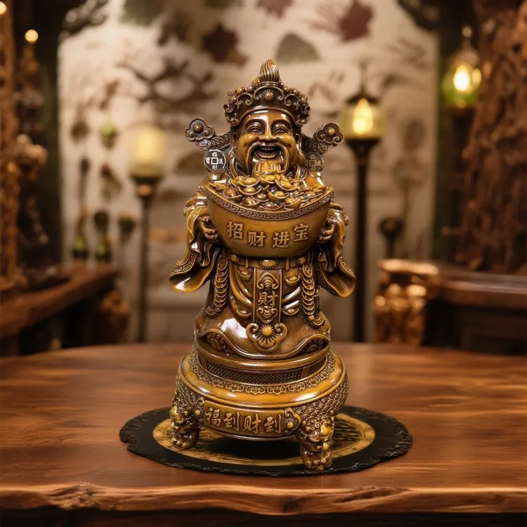 【招财进宝】招财纳福财神适合客厅玄关开业乔迁高档装饰送礼摆件