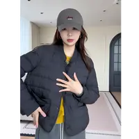 【余欢欢】冬季时尚简约小立领单排扣轻薄款羽绒服-YHW50840