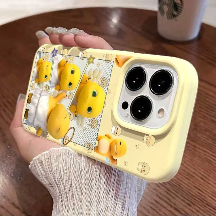 卡通天使白裙奶龙适用苹果17Promax手机壳iPhone16/15软胶14防摔