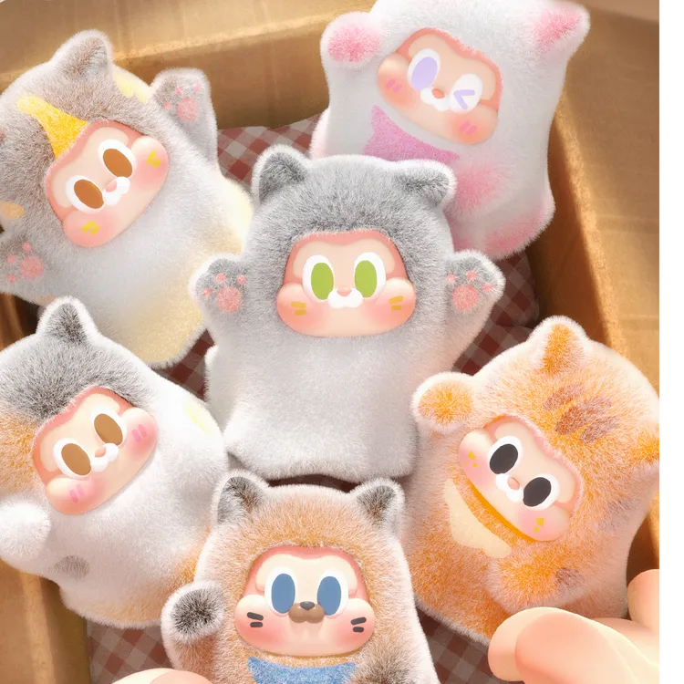 【代拆】SLLO领养幽灵猫系列萌粒盲盒潮玩可爱摆件