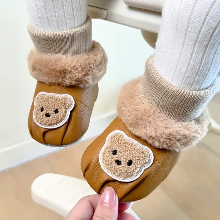 冬季1岁婴儿软底加绒加厚小月龄新生儿宝宝保暖棉鞋袜一体步前鞋