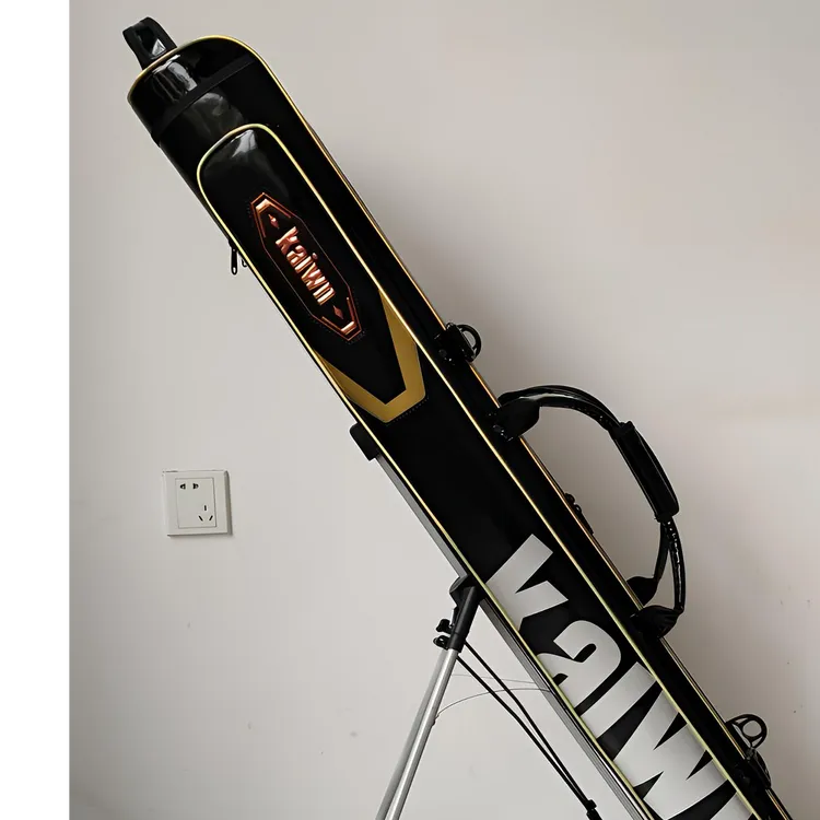 130长精品双层支架包钓鱼包皮革材质