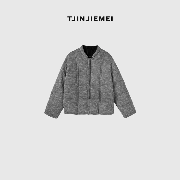 T井姐妹【天际灰】设计感精致绵羊毛鹅绒服WT2509-734384