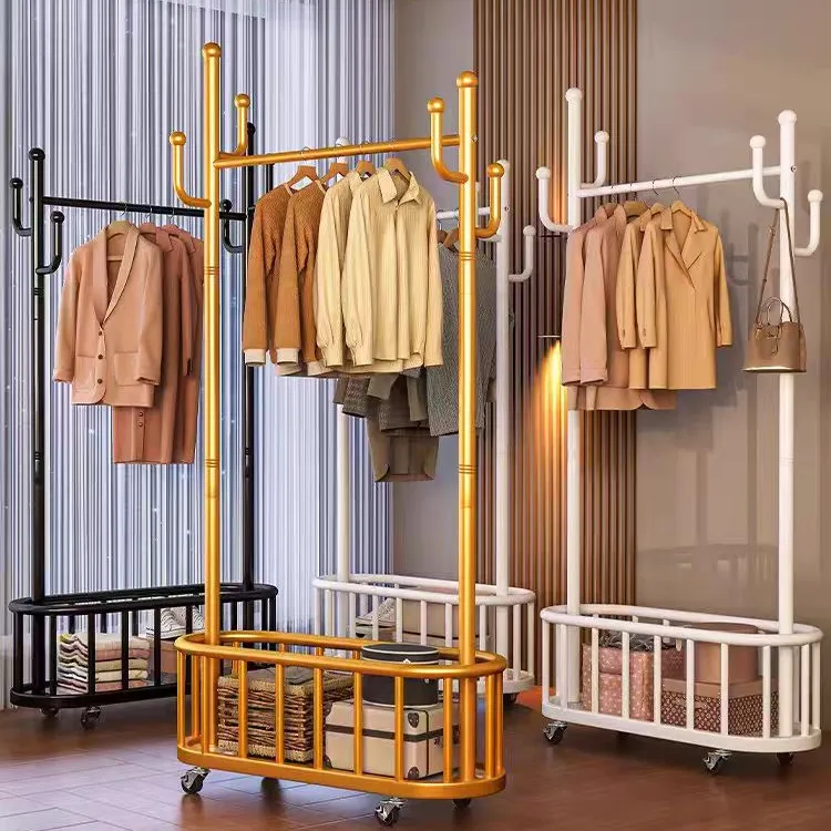 衣架落地卧室挂衣架家用轻奢晾衣服置物架房间简易衣帽架晾衣架