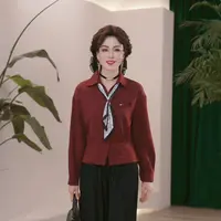 妈妈装秋装2025新款洋气上衣服气质小衫中年女装休闲时尚长袖衬衫