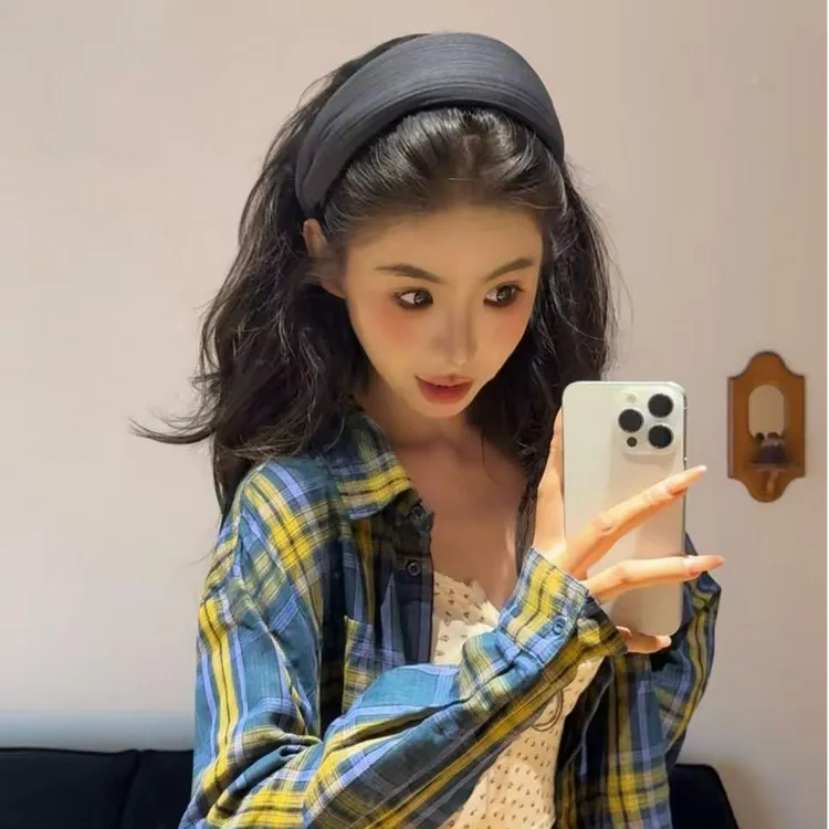 【大大小小专属】复古港风宽边发箍高颅加宽针织头箍少女风休闲风女