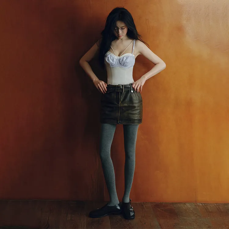 孟子义同款GENTLE THORNS 棉内里小羊绒连裤袜2025秋冬新款