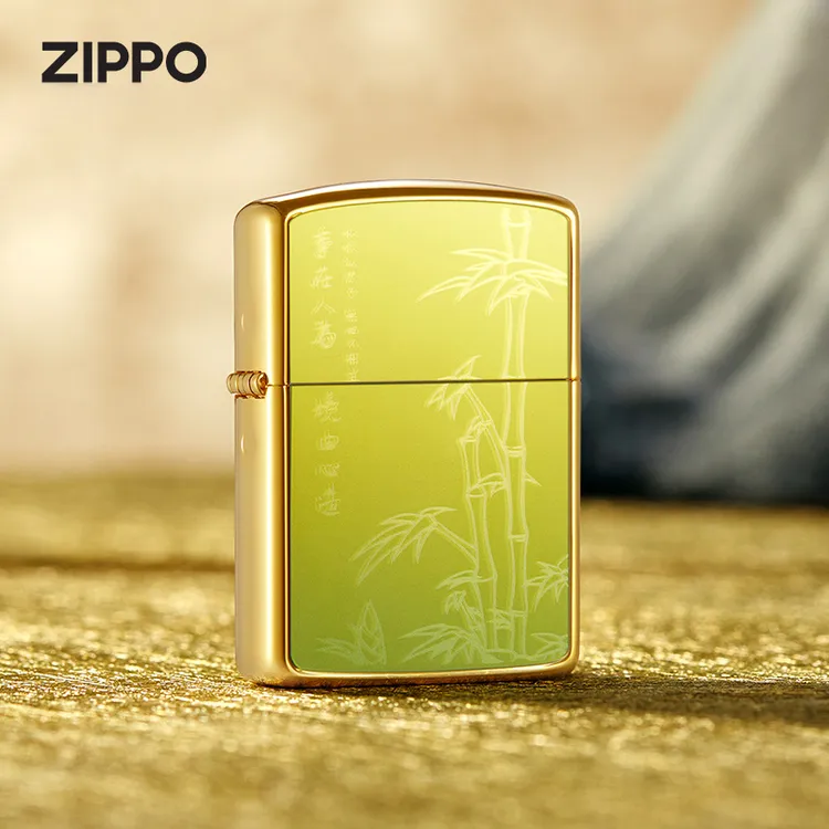 ZIPPO之宝正品竹韵清风防风煤油打火机送男友生日礼物