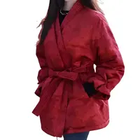 2105#新款新中式国风【观上月白】新中式国风时尚重工艺加棉外套