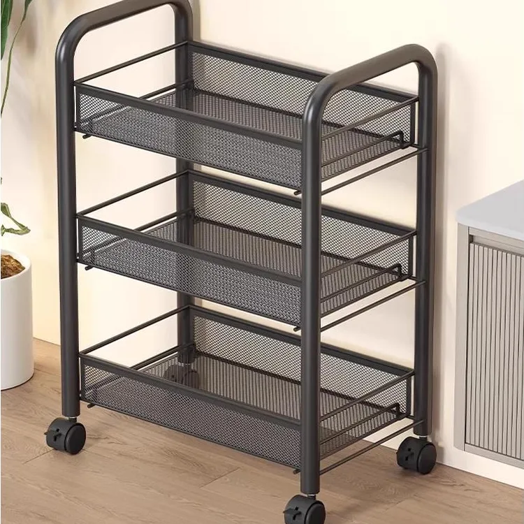 卫生间不锈钢小推车收纳架浴室落地式多层置物架子厨房分层收纳柜