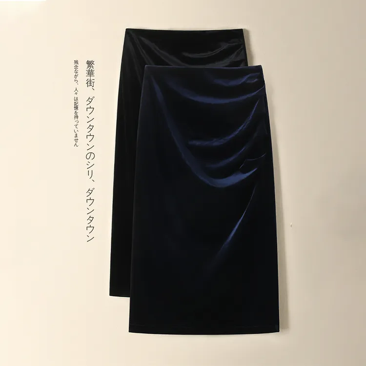 拉夏贝尔法式半身裙女2025秋季新款高腰显瘦高级感包臀直筒裙