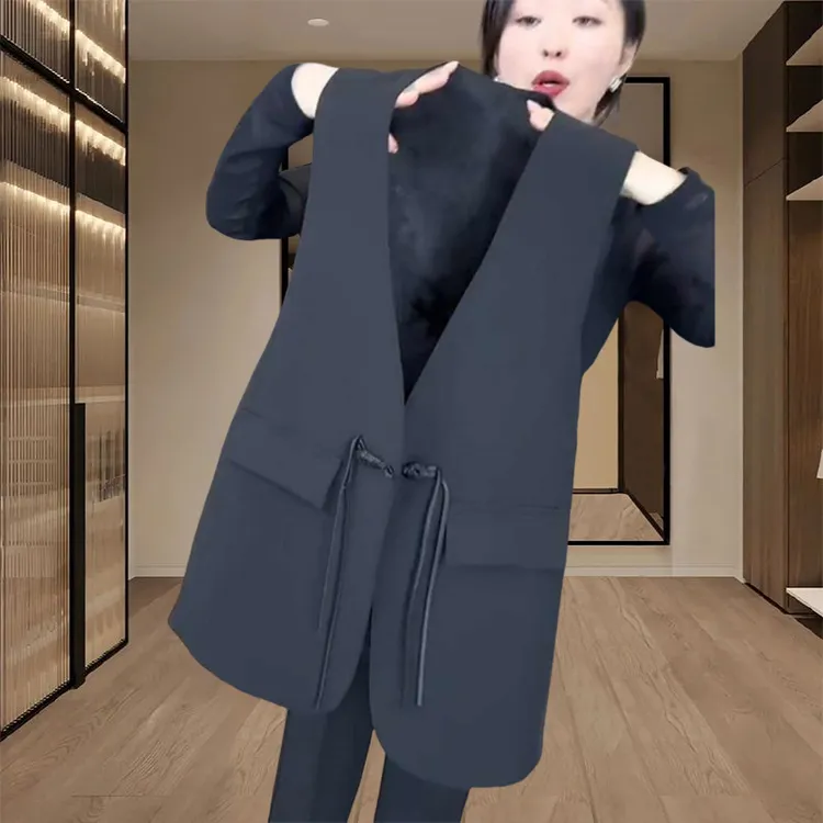 春秋新中式国风马甲女时髦洋气休闲西装马夹外套2025爆款坎肩背心