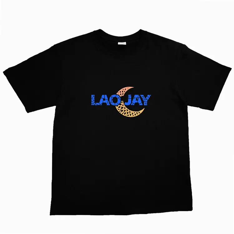 LAOJAY原创剪纸风潮流重磅纯棉潮牌休闲个性圆领宽松短袖T恤夏季