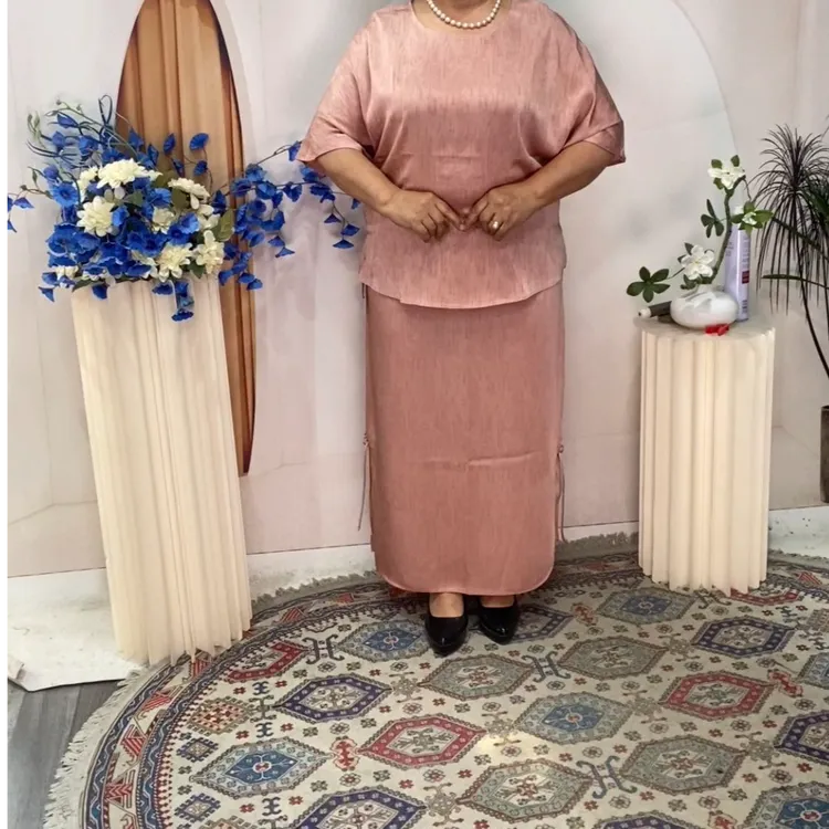 时尚套装套装国风休闲圆领连衣裙新中式气质紫色