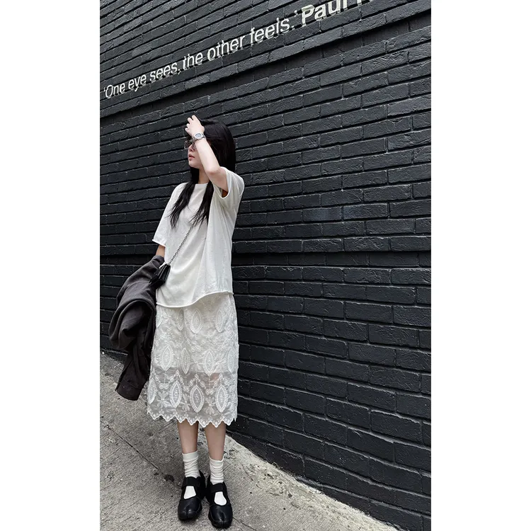 LA CALLA重工蕾丝半裙YY-AS5868