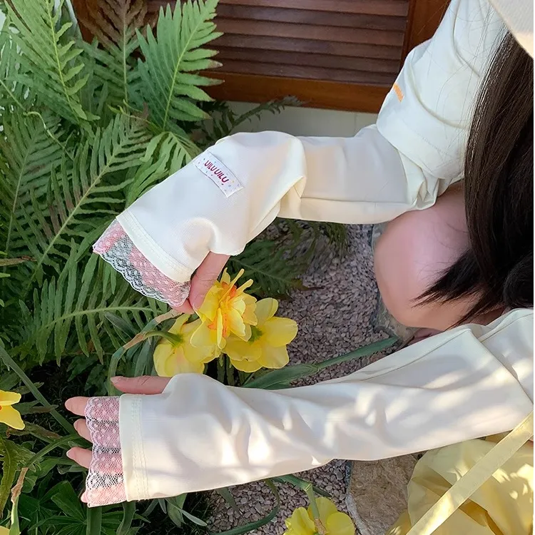 新款防晒袖套女防紫外线冰丝宽松护臂手套防紫外线遮阳开车冰袖