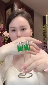 【云中意】18K金翡翠耳饰 （云云自留款）-多样性发货一对